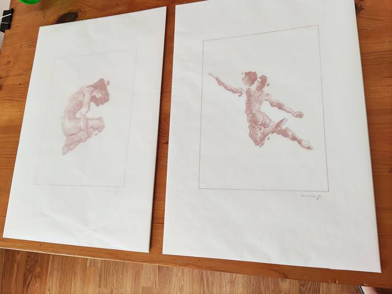 Original Expressionism Body Drawing by Daniel Dacio