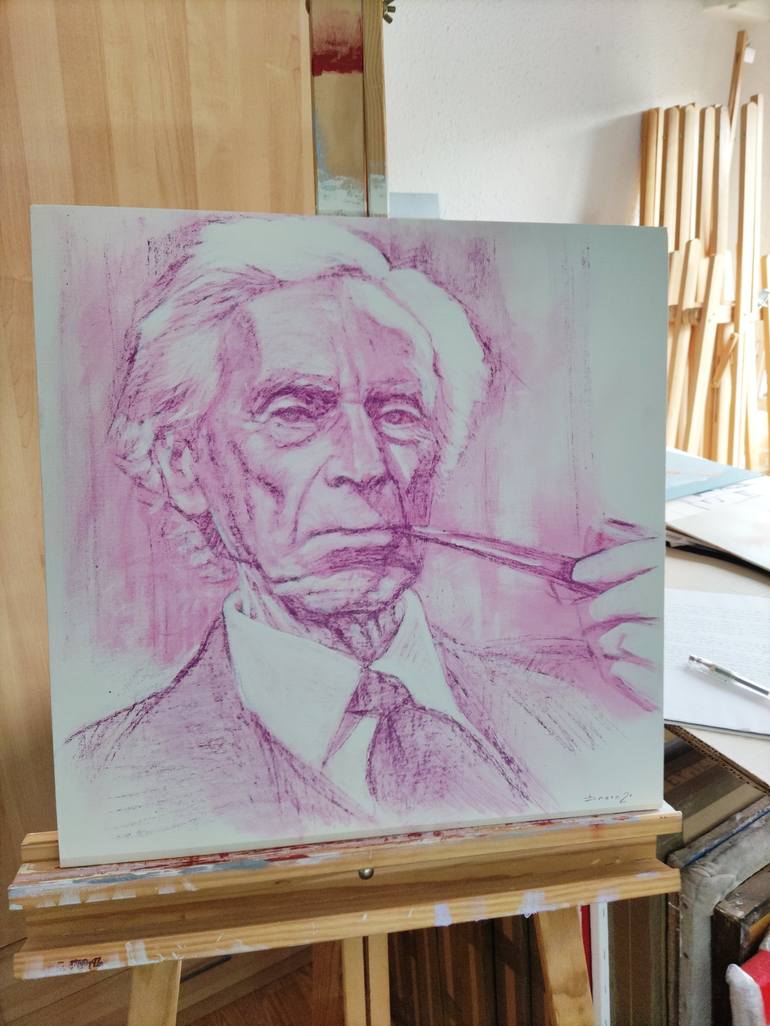 Bertrand Russell Drawing by Daniel Dacio | Saatchi Art Canada