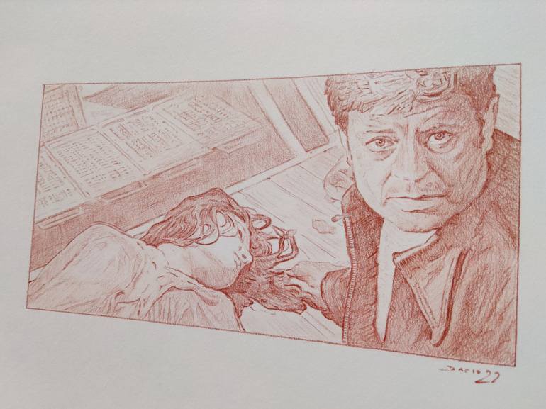 Original Illustration Cinema Drawing by Daniel Dacio