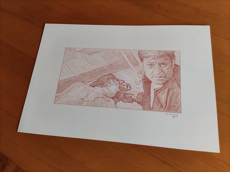 Original Illustration Cinema Drawing by Daniel Dacio