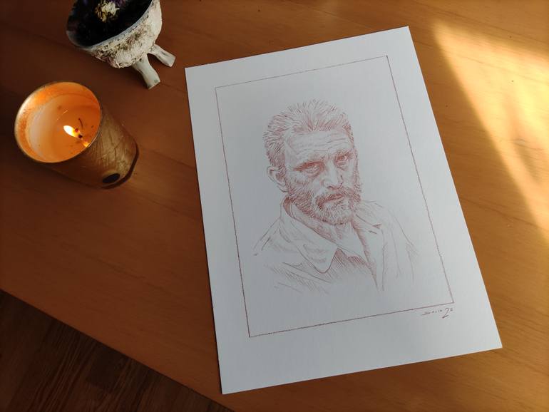 Original Expressionism People Drawing by Daniel Dacio