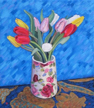 Original Fine Art Floral Paintings by Richard Gibson