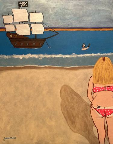 Print of Figurative Beach Paintings by Joselyn Miller