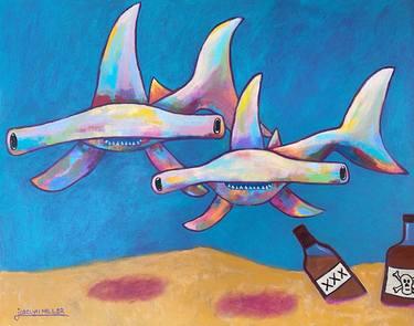 Print of Pop Art Fish Paintings by Joselyn Miller