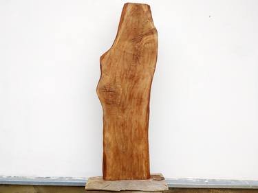 Wood slab art Modern sculpture decor Floor sculpture art Abstract sculpture art Wood sculpture on stand Modern abstract Wood art thumb