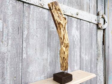 Original abstract wood sculpture Natural wood carving art thumb