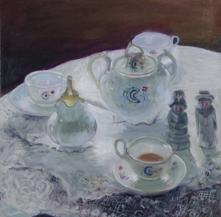 Afternoon Tea Painting by Mary Kennington | Saatchi Art