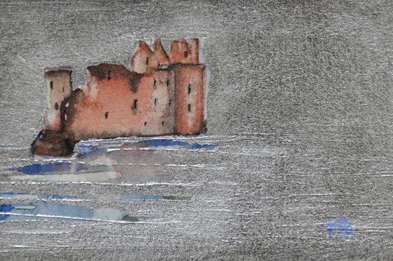 Caerlaverock Castle Painting by Martine Berlemont | Saatchi Art