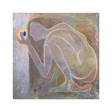 Abstract Woman Painting Nude Art Large Canvas Wall Art Abstract Human Painting thumb