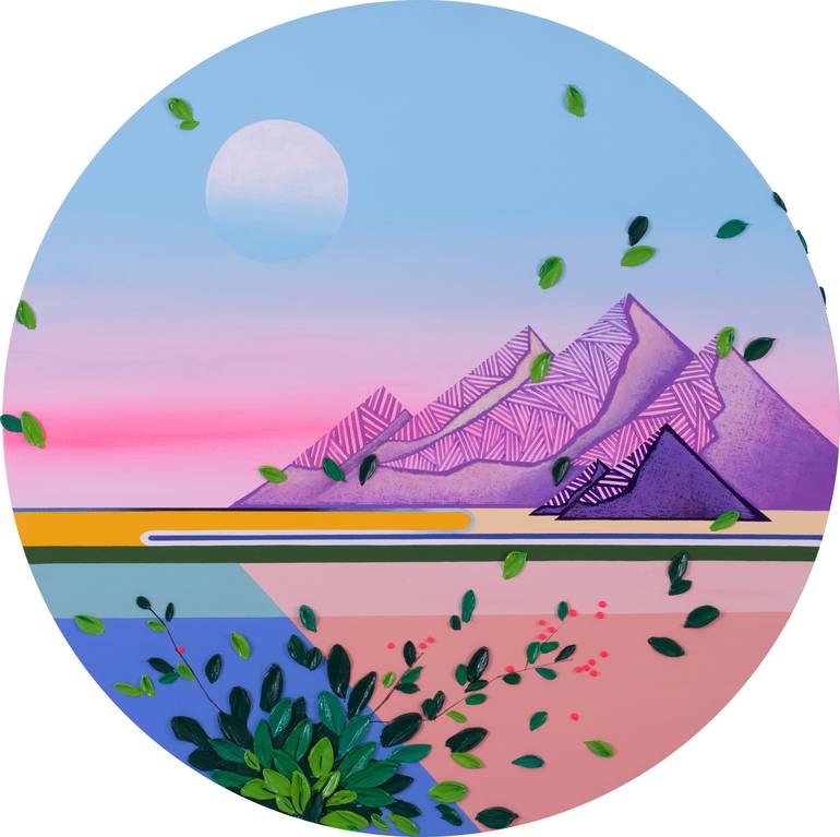 Original Art Deco Landscape Paintings by Zinna Yoo