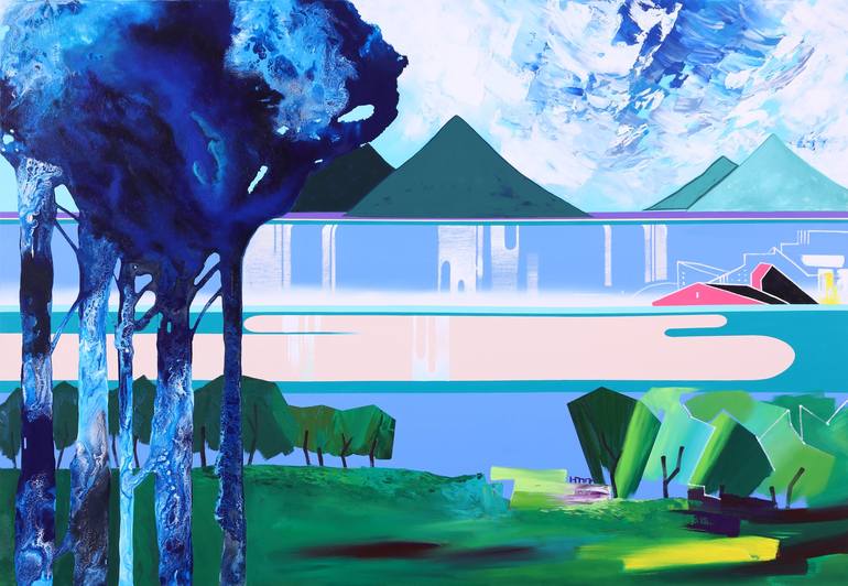 Original Abstract Landscape Paintings by Zinna Yoo