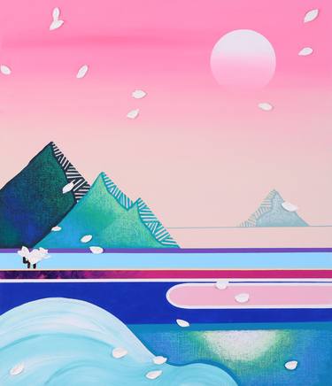 Original Art Deco Landscape Paintings by Zinna Yoo