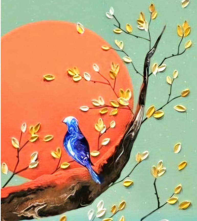 Original Art Deco Landscape Painting by Zinna Yoo