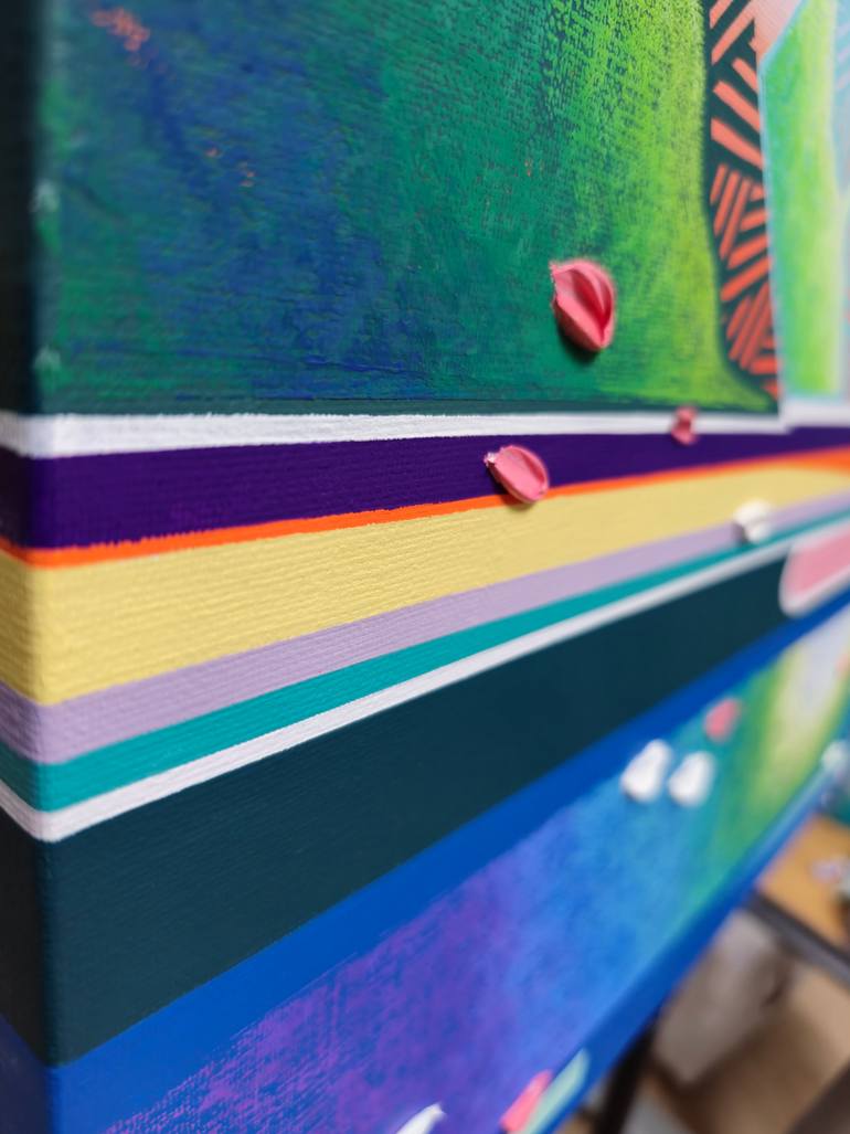 Original Art Deco Landscape Painting by Zinna Yoo