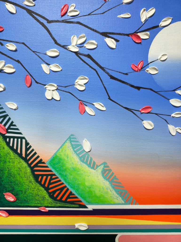 Original Art Deco Landscape Painting by Zinna Yoo