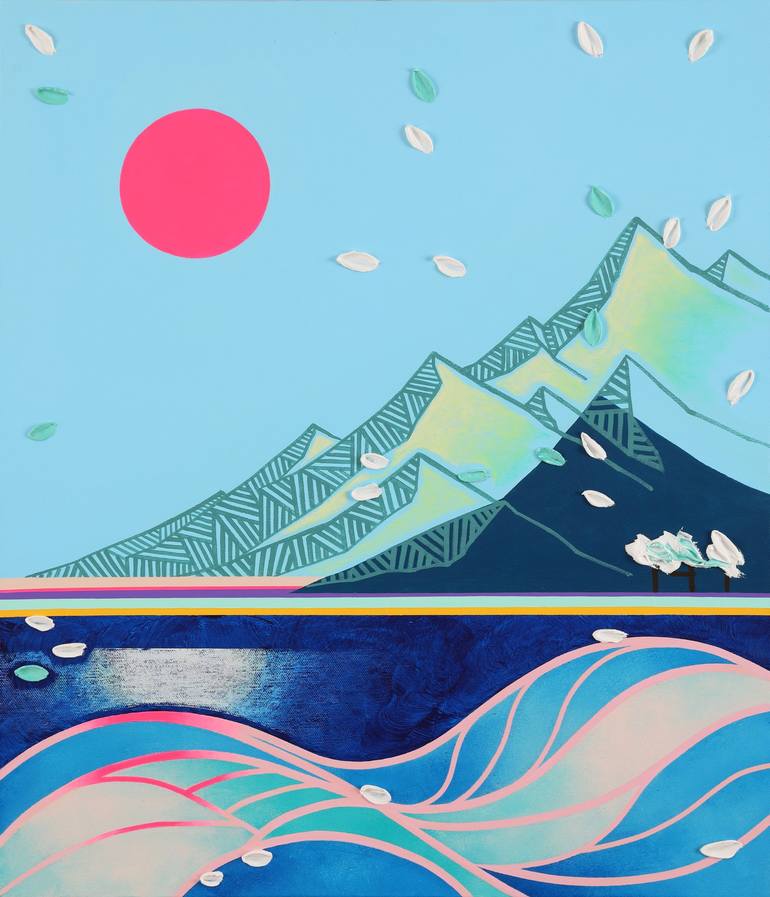 Original Art Deco Landscape Paintings by Zinna Yoo