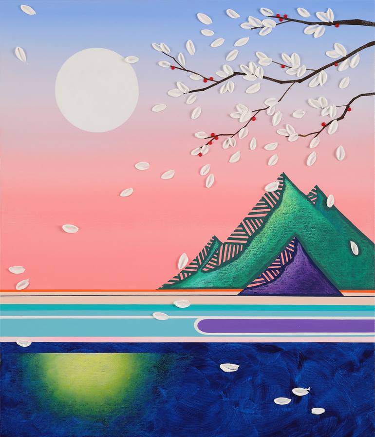 Original Art Deco Landscape Paintings by Zinna Yoo