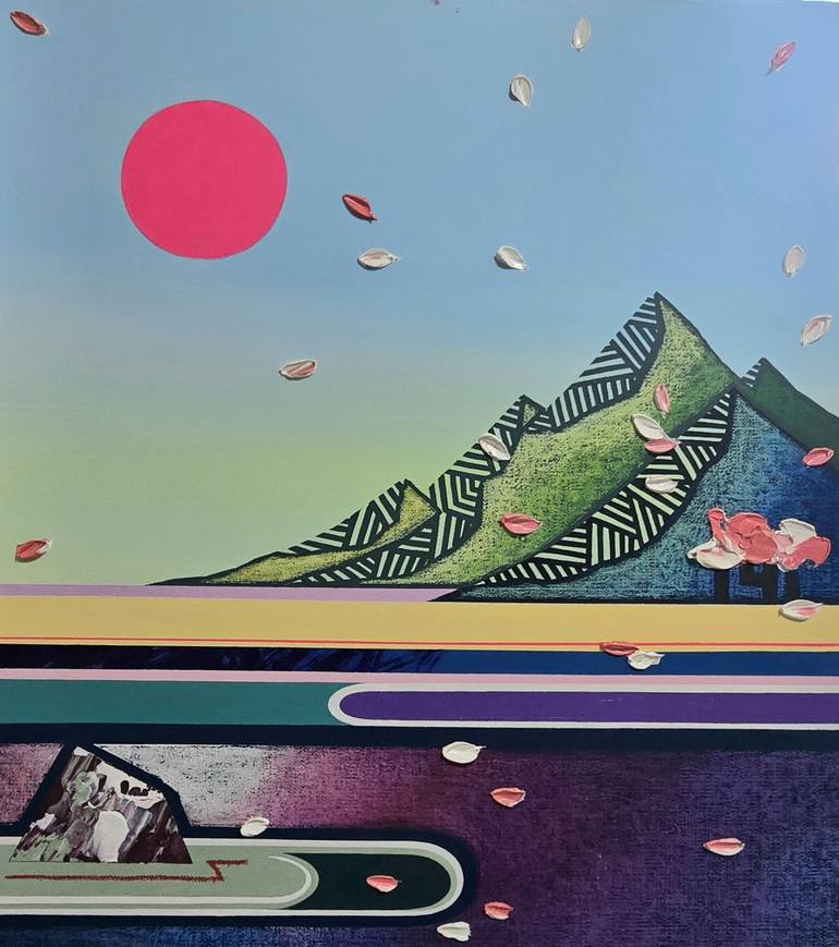 Original Art Deco Landscape Paintings by Zinna Yoo