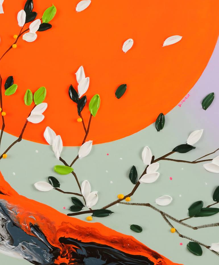 Original Art Deco Landscape Painting by Zinna Yoo