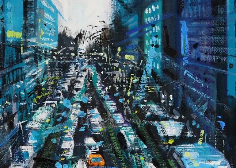 Original Fine Art Cities Painting by Zinna Yoo