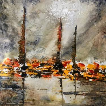 Print of Impressionism Sailboat Paintings by Karl Blanchet