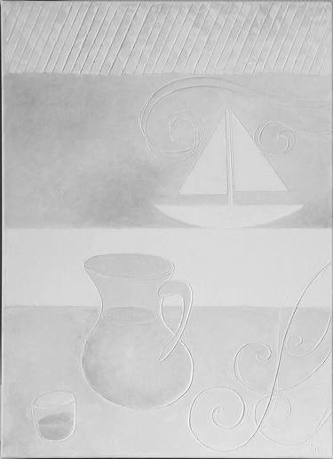 Original Minimalism Sailboat Paintings by Tatjana Todorovic