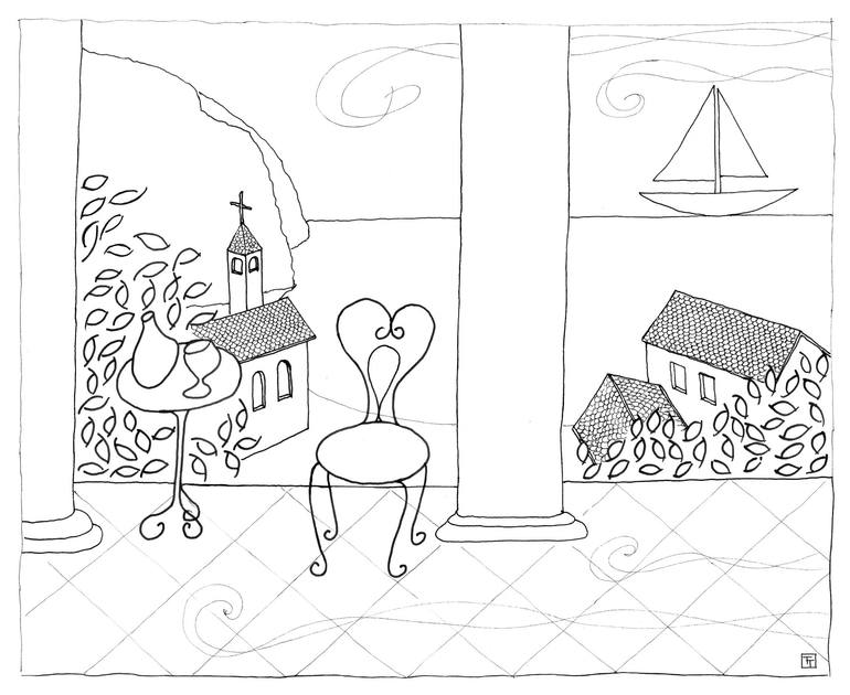 Curch bell rings Drawing by Tatjana Todorovic Saatchi Art