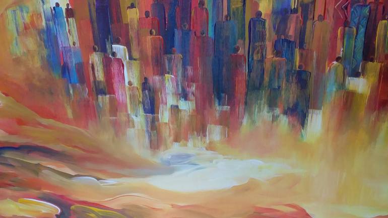 Original Abstract Landscape Painting by PAUL AKIIKI