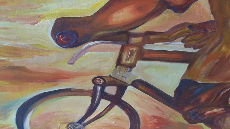 Original Figurative Bike Painting by PAUL AKIIKI