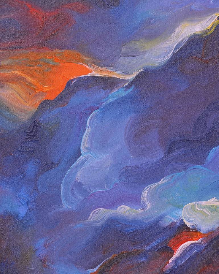 Original Abstract Landscape Painting by Paul Akiiki