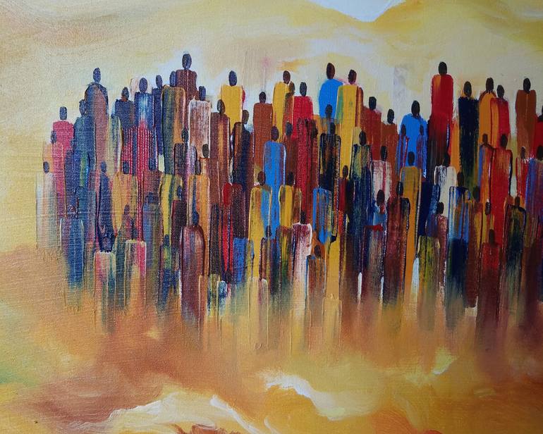 Original Abstract Painting by Paul Akiiki