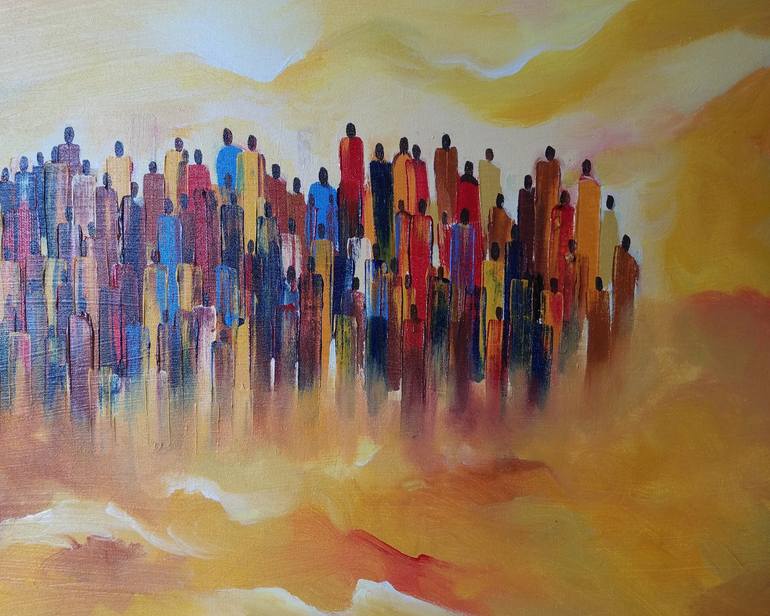 Original Abstract Painting by Paul Akiiki