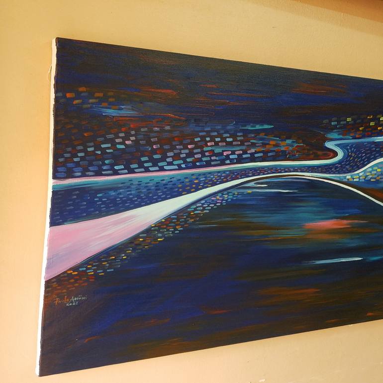 Original Art Deco Abstract Painting by Paul Akiiki