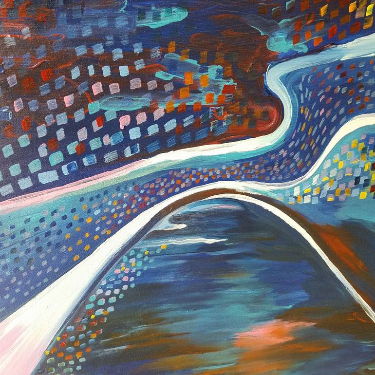 Original Art Deco Abstract Painting by Paul Akiiki