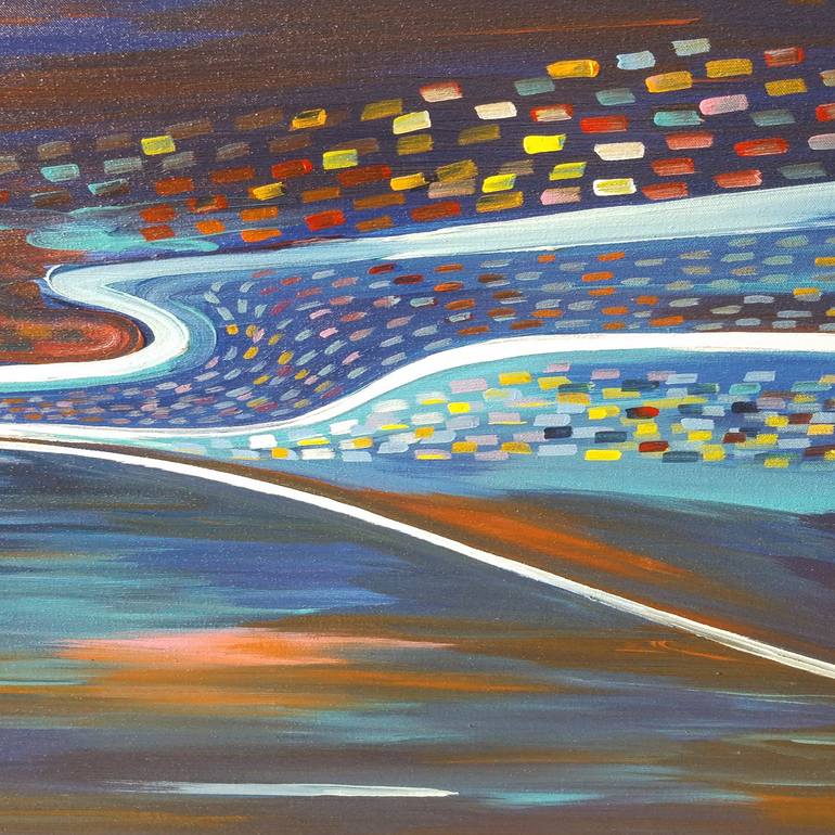 Original Art Deco Abstract Painting by Paul Akiiki
