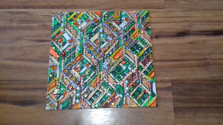 Original Abstract Patterns Painting by Luise Ebermann