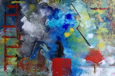 Original Abstract Expressionism Love Paintings by Pedro César Teles