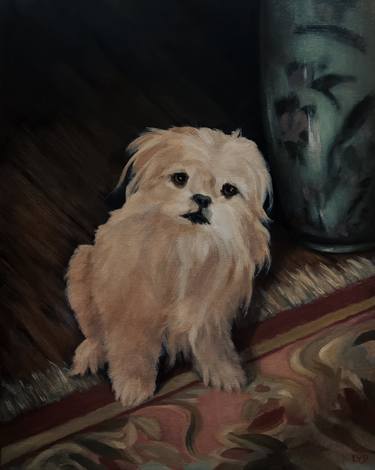 Original Fine Art Dogs Paintings by Emily Van Binsbergen