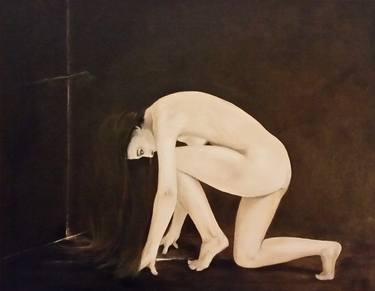 Original Fine Art Nude Painting by Emily Van Binsbergen