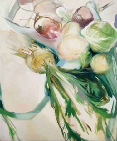 Original Figurative Food Paintings by Justyna Rudzinska