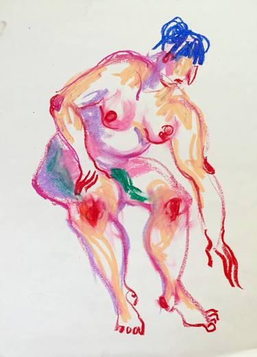Oil pastel ladies #8 thumb