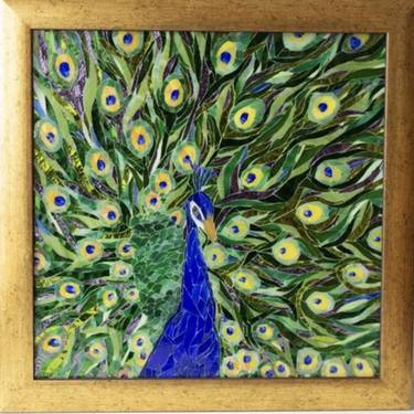 Glass mosaic Peacock thumb