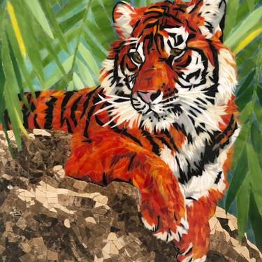 Glass mosaic Tiger thumb