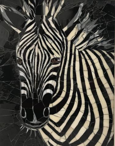 Glass mosaic Zebra thumb