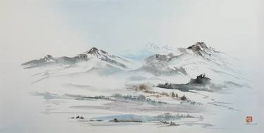 Print of Landscape Paintings by Margot Tohkou Olejniczak