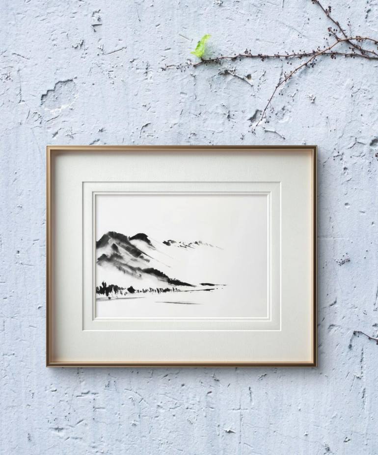 Original Abstract Landscape Painting by Margot Tohkou Olejniczak