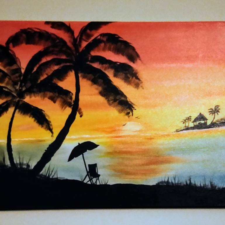 Original Fine Art Beach Painting by Richard Paolino