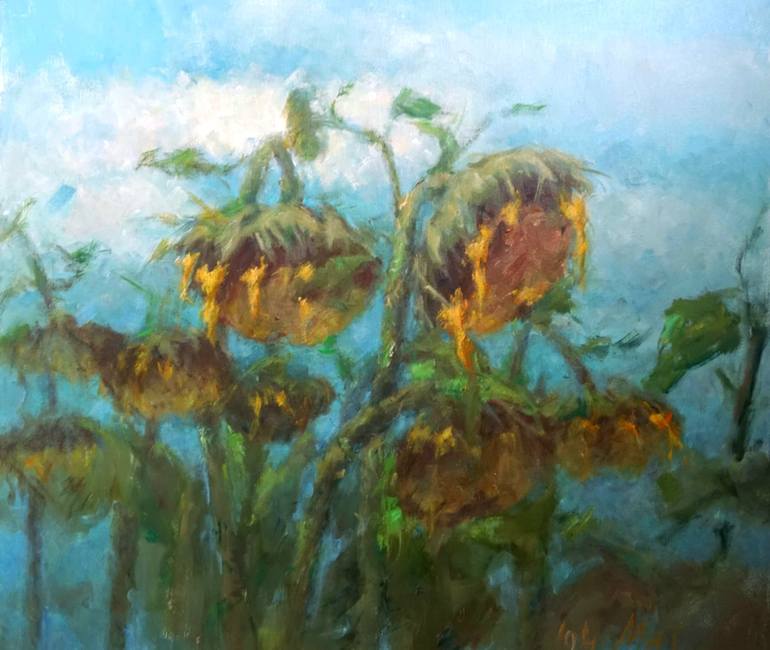 Original Impressionism Floral Painting by Tatiana Mitaki