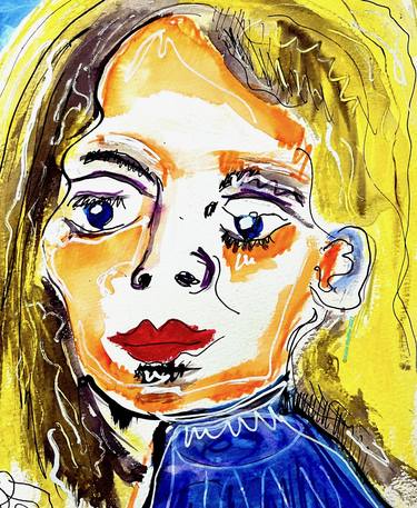 Original Expressionism Portrait Paintings by Katie Pfeiffer