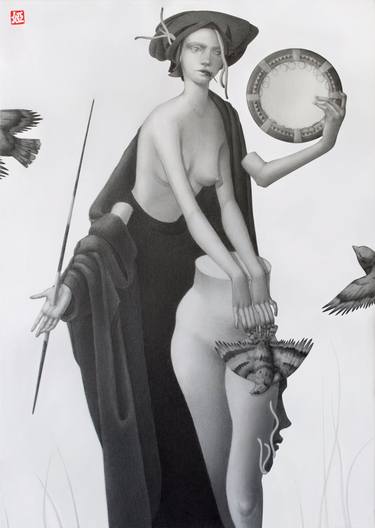 Print of Conceptual Nude Drawings by Dariya Kanti